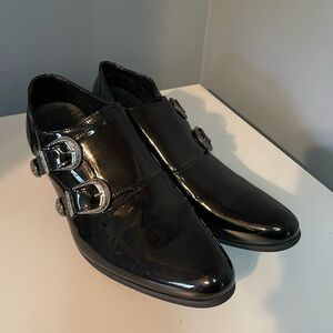 Men’s Patent leather Chelsea boot with monk straps